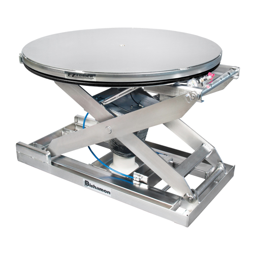 Bishamon EZ LOADER-SS EZ Loader&reg; SS Self-Levelling Pallet Positioner - 100% Stainless Steel, 43" L x 43" W, 4000 lbs. Cap.