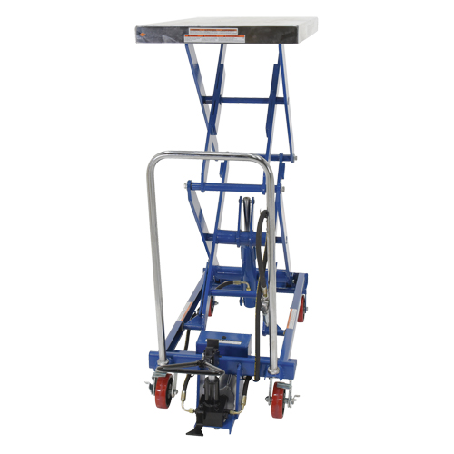 Vestil AIR-800-D Pneumatic Hydraulic Scissor Lift Table, Steel, 35-1/2" L x 20" W, 800 lbs. Cap.