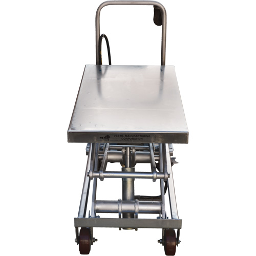Vestil AIR-800-D-PSS Table &eacute;l&eacute;vatrice &agrave; ciseaux hydraulique pneumatique, Acier inoxydable, 35-1/2" lo x 20" la, Cap. 800 lb
