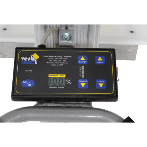 Vestil PEL-88A-D3 Gerbeur &agrave; levage rapide, M&eacute;canisme &eacute;lectrique, Capacit&eacute; de 175 lb, Levage max de 57"