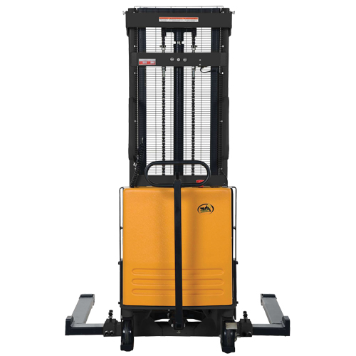 Vestil SL-118-AA Fork Lift Stacker, Electric Operated, 2000 lbs. Capacity, 118" Max Lift