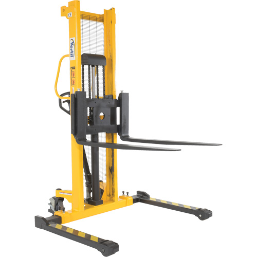 Vestil VHPS-2000-AA Gerbeur hydraulique manuel, Fonctionnement Pompe manuelle, Capacit&eacute; 2000 lb, Lev&eacute;e max 63"
