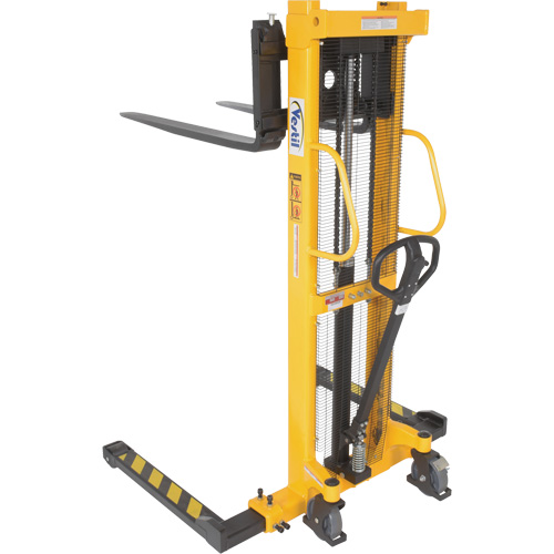 Vestil VHPS-2000-AA Gerbeur hydraulique manuel, Fonctionnement Pompe manuelle, Capacit&eacute; 2000 lb, Lev&eacute;e max 63"