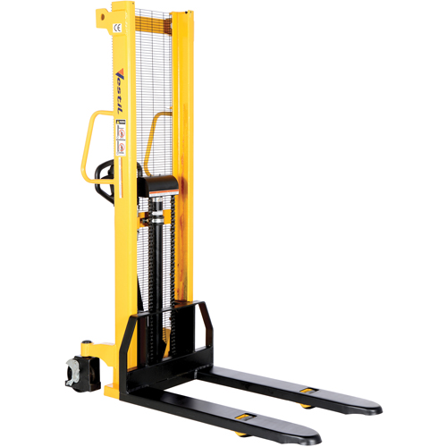 Vestil VHPS-2000-FF Gerbeur hydraulique manuel, Fonctionnement Pompe manuelle, Capacit&eacute; 2000 lb, Lev&eacute;e max 63"
