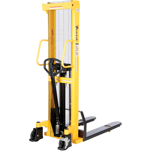 Vestil VHPS-2000-FF Gerbeur hydraulique manuel, Fonctionnement Pompe manuelle, Capacit&eacute; 2000 lb, Lev&eacute;e max 63"