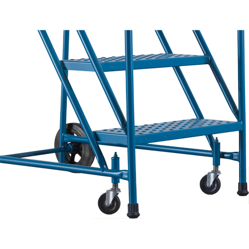 KLETON MA614 CSA-Certified Rolling Step Ladder, 4 Steps, 22" Step Width, 37" Platform Height, Steel