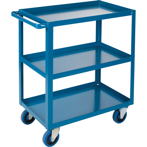 KLETON MB456 Heavy-Duty Shelf Carts, 3 Tiers, 18" W x 36" H x 33" D, 1200 lbs. Capacity