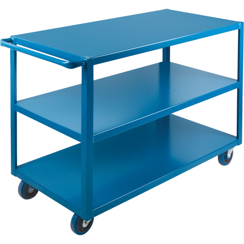 KLETON MB460 Heavy-Duty Shelf Carts, 3 Tiers, 24" W x 36" H x 51" D, 1200 lbs. Capacity