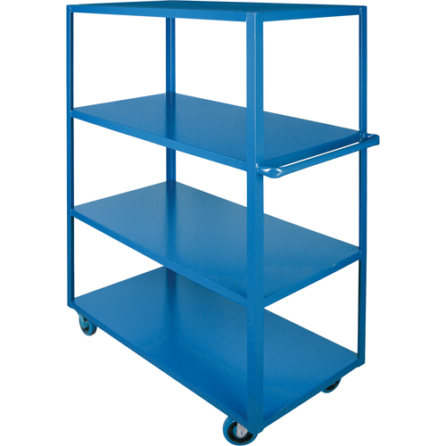 KLETON MB471 Heavy-Duty Shelf Carts, 4 Tiers, 24" W x 61" H x 48" D, 1200 lbs. Capacity