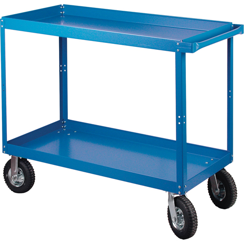 KLETON MB488 Shelf Carts , 2 Tiers, 24" W x 40" H x 36" D, 900 lbs. Capacity