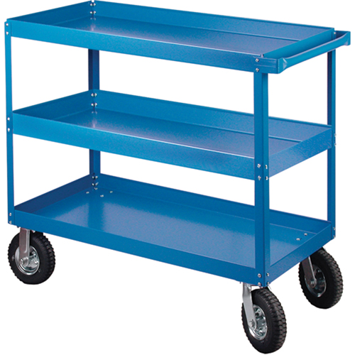 KLETON MB490 Shelf Carts , 3 Tiers, 24" W x 40" H x 36" D, 900 lbs. Capacity