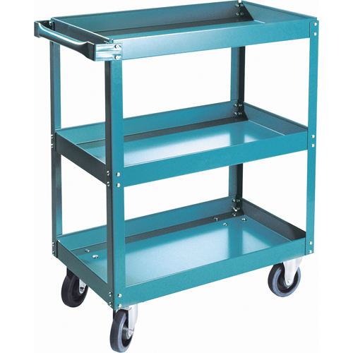 KLETON MB495 Shelf Carts , 3 Tiers, 18" W x 36" H x 30" D, 900 lbs. Capacity