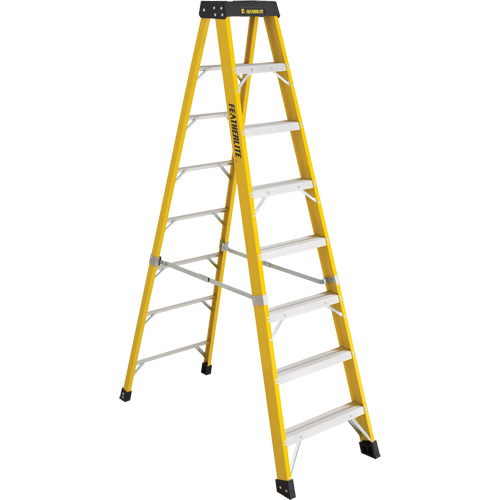 Featherlite 6408 Industrial Heavy-Duty Stepladders (6400 Series), 8', Fibreglass, 300 lbs. Capacity, Type 1A