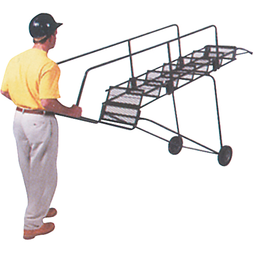 Ballymore CAL-FAWL-6-P Fold-N-Store Rolling Ladders, 6 Steps, Perforated, 60" High