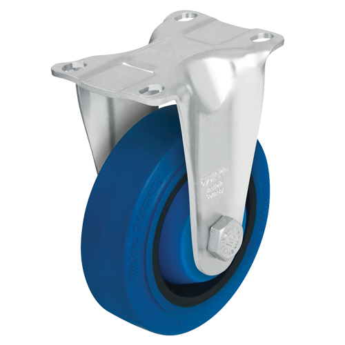 Blickle BK-POEV 126K-3-SB Non Marking Caster, Rigid, 5" (127 mm), Rubber, 350 lbs. (158.8 kg.)