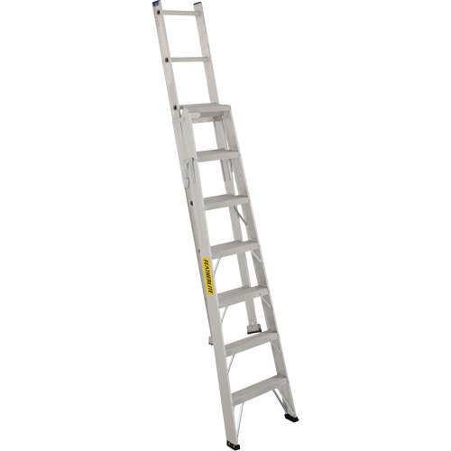 Featherlite 2707 2700 Series Industrial Duty Multi-Way Ladders, 7', Aluminum, 250 lbs. Cap., ANSI 1, CSA 1