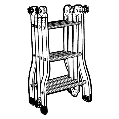 Featherlite 3312 Aluminum Articulating Ladders Industrial Duty