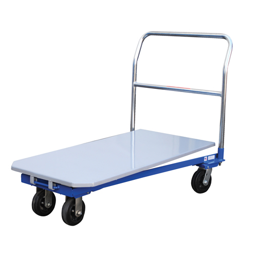 Vestil NPCT Platform Cart, 48" L x 24" W, 1500 lbs. Capacity, Mold-on Rubber Casters