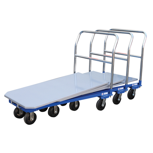 Vestil NPCT Platform Cart, 48" L x 24" W, 1500 lbs. Capacity, Mold-on Rubber Casters