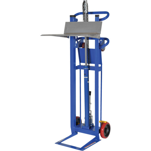 Vestil HYDRA-2 Hydra Lift Platform Stacker, Foot Pump Operated, 750 lbs. Capacity, 52" Max Lift
