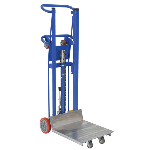 Vestil HYDRA-4 Hydra Lift Platform Stacker, Foot Pump Operated, 750 lbs. Capacity, 52" Max Lift