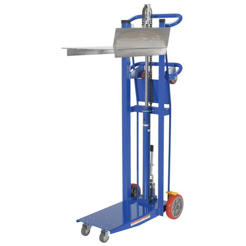 Vestil HYDRA-4 Hydra Lift Platform Stacker, Foot Pump Operated, 750 lbs. Capacity, 52" Max Lift