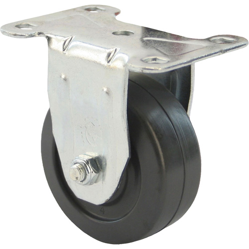 Algood R1033-A28D-SRG Light-Duty Caster, Rigid, 3" (76 mm), Rubber, 150 lbs. (68 kg.)