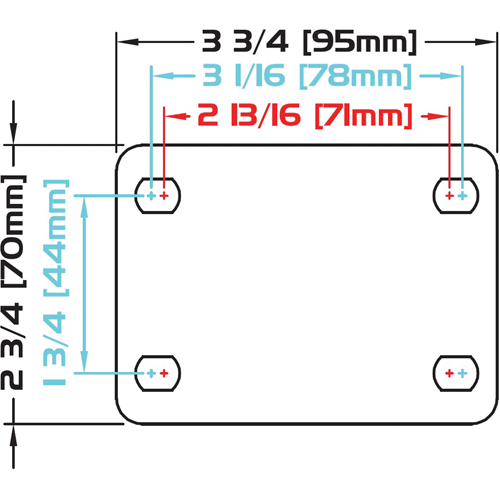 Algood S5033-A27D-PH Roulette &agrave; usage g&eacute;n&eacute;ral, Pivotant, 3" (76 mm), Ph&eacute;nolique, 400 lb (181 kg)