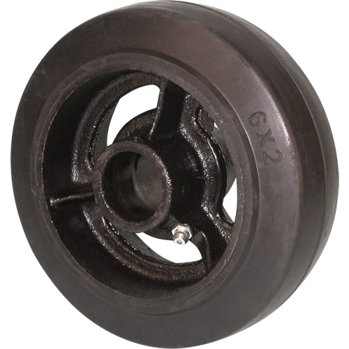 Algood RE6543-A38H-MR-RB Heavy-Duty EMaxx Kingpin Caster, Rigid, 4" (101.6 mm), Mold-on Rubber, 400 lbs. (181 kg.)