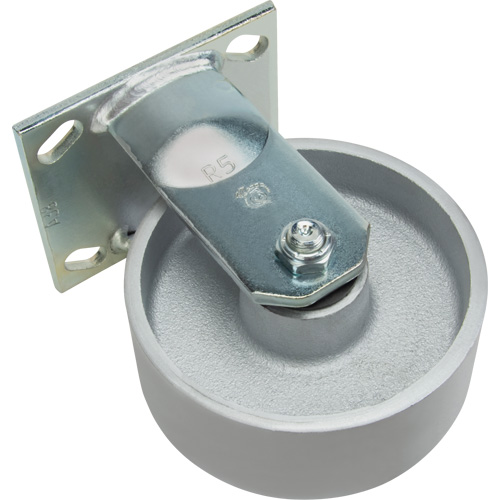 Algood RE6553-A38H-SS-RB Heavy-Duty EMaxx Kingpin Caster, Rigid, 5" (127 mm), Steel, 1000 lbs. (453.6 kg.)