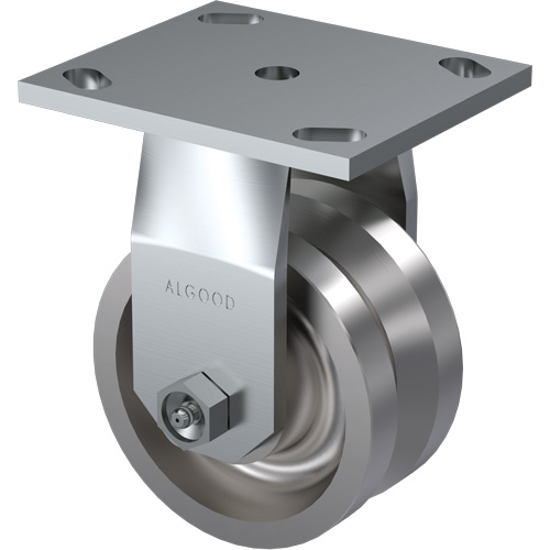 Algood RE6553-A38H-VG-RB Heavy-Duty EMaxx Kingpin Caster, Rigid, 5" (127 mm), Cast Iron, 1200 lbs. (544.3 kg.)