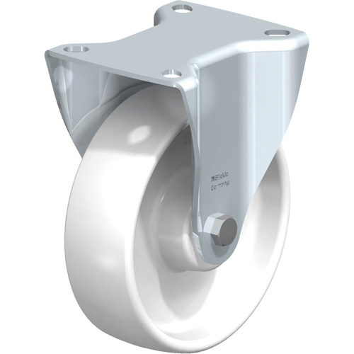 Blickle B-PO 125R White Caster, Rigid, 5" (127 mm), Polyamide, 275 lbs. (125 kg.)