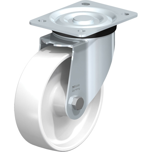 Blickle L-PO 160R White Caster, Swivel, 6" (152.4 mm), Polyamide, 440 lbs. (199.58 kg.)
