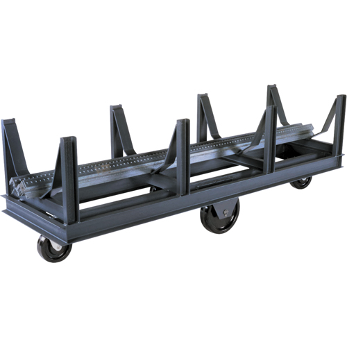 Durham Manufacturing BCT-2896-10K-95 Bar Cradle Truck, 96" L x 28" W x 29" H, 10000 lbs. Capacity, Phenolic Wheels