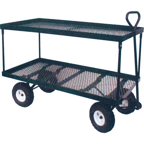 Millside 01746 Double Deck Wagon, 24" W x 48" L, 600 lbs. Capacity