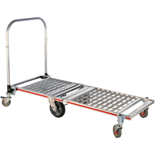 Magliner MT1TA Chariot &agrave; plateforme repliable &agrave; six roues, Aluminium, 1550 lb, 61-7/8" lo x 23-1/4" la, Hauteur 39"