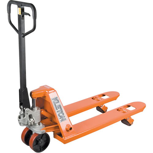 KLETON MJ489 Heavy-Duty Manual Pallet Truck, Steel, 48" L x 27" W, 5500 lbs. Capacity