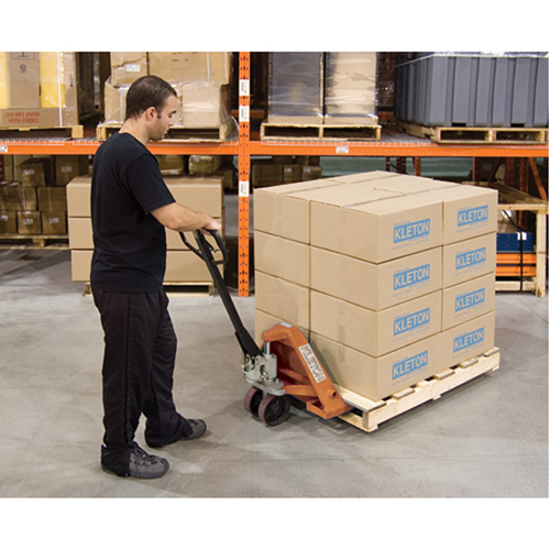 KLETON MJ489 Heavy-Duty Manual Pallet Truck, Steel, 48" L x 27" W, 5500 lbs. Capacity