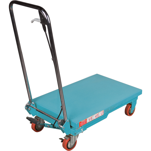 KLETON MJ518 Heavy-Duty Hydraulic Scissor Lift Table, 27-1/2" L x 17-3/4" W, Steel, 330 lbs. Capacity