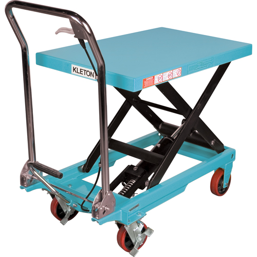 KLETON MJ519 Heavy-Duty Hydraulic Scissor Lift Table, 32" L x 19-3/4" W, Steel, 660 lbs. Capacity