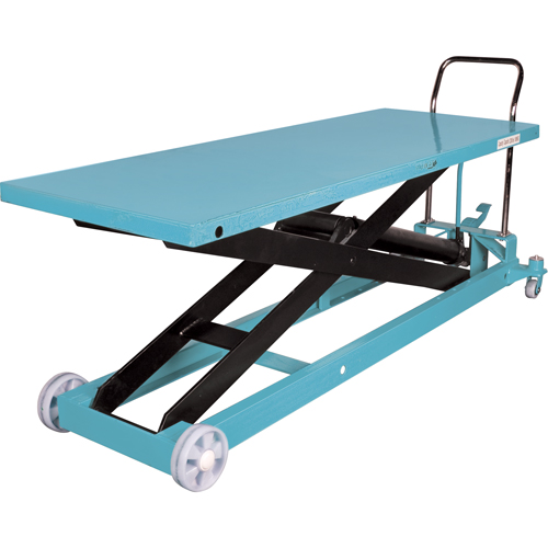 KLETON MJ525 Heavy-Duty Hydraulic Scissor Lift Table, 80-1/8" L x 29-1/2" W, Steel, 2200 lbs. Capacity