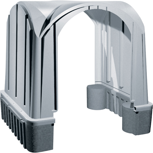 Rotek Plastic SHELTER 2 WALL GREY Outdoor Poly Shelters, 2 Walls, 7' L x 6' W x 7' H