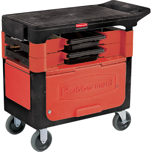 Rubbermaid Trades Carts With Lockable Cabinet Mk745 Fg618088bla
