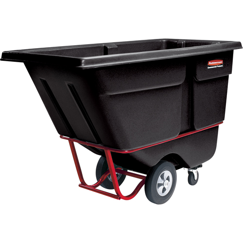 Rubbermaid FG131500BLA Chariot basculeur en acier, Poly&eacute;thyl&egrave;ne, 1 vg³, Capacit&eacute; de charge de 1250 lb