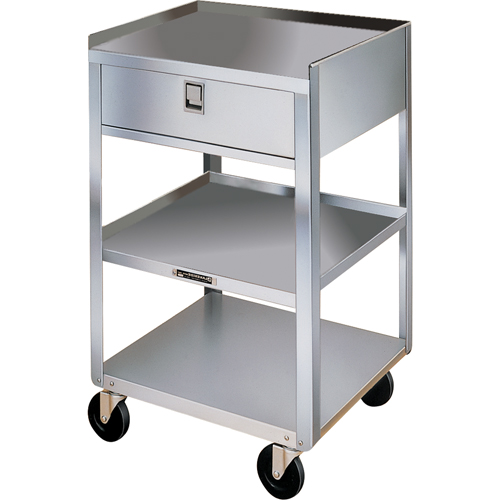 Lakeside Material Handling 356 Stainless Steel Equipment Stands, 300 lbs. Capacity, Stainless Steel, 16-3/4" x W, 30-1/8" x H, 18-3/4" D, 1 Drawers
