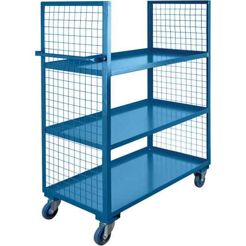 KLETON ML183 Wire Mesh Utility Cart, Steel, 30" x 63" x 51", 2400 lbs. Capacity