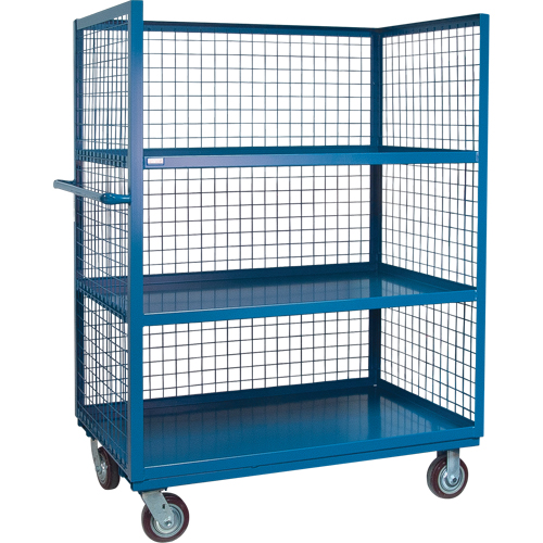 KLETON ML217 Wire Mesh Utility Cart, Steel, 30" x 63" x 51", 2400 lbs. Capacity