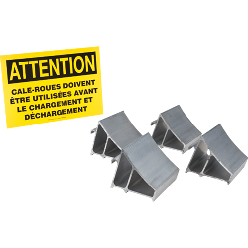 Ideal Warehouse Innovations ML237 Aluminum Wheel Chock Kit, 7" W x 6" D x 6" H