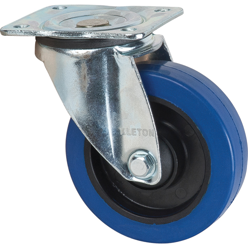 KLETON ML337 Blue Caster, Swivel, 5" (127 mm), Rubber, 400 lbs. (181 kg.)
