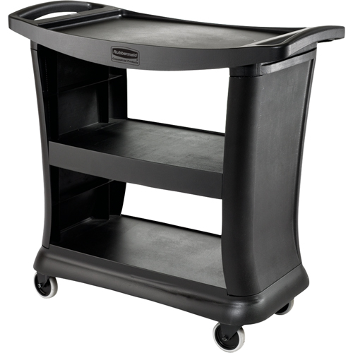 Rubbermaid FG9T6800BLA Chariot de service de direction, 3 tiers, 20" x 38" x 39", Capacit&eacute; 300 lb